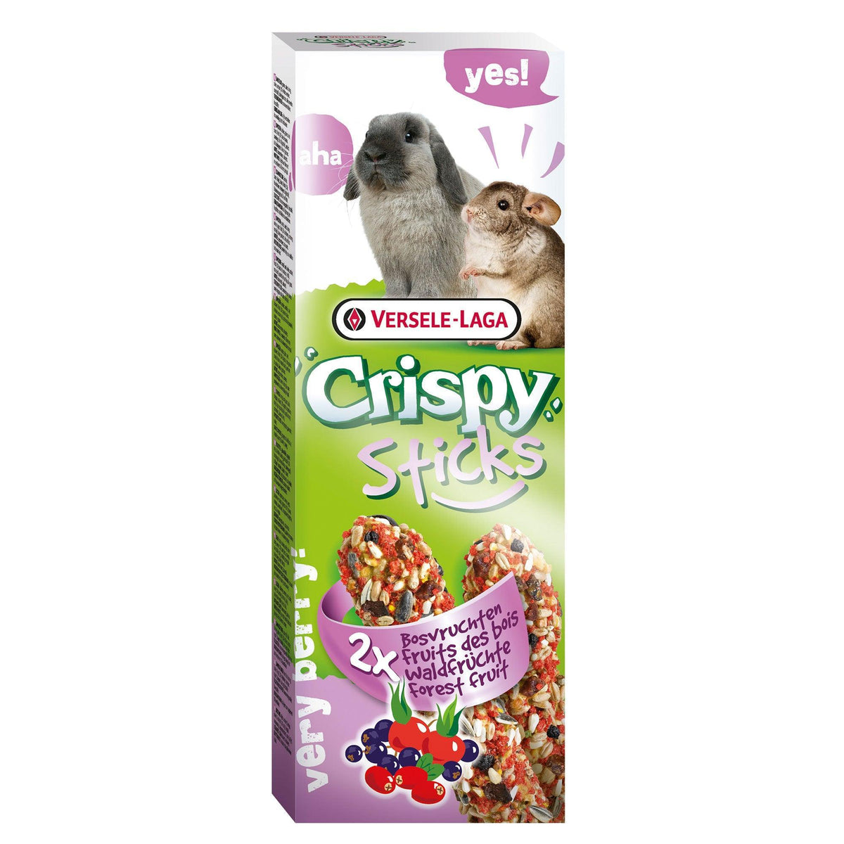 Versele Laga Crispy Sticks Rabbit and Chinchilla Forest Fruit 110g - Case of 8
