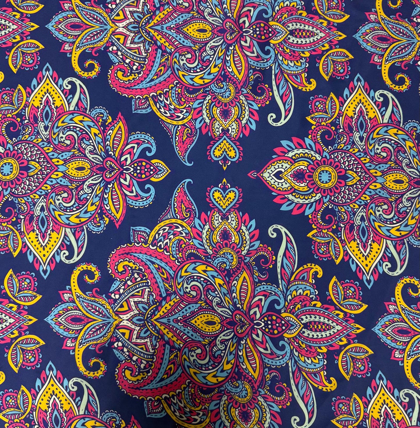 Vibrant Bohemian Paisley Fabric by the Metre