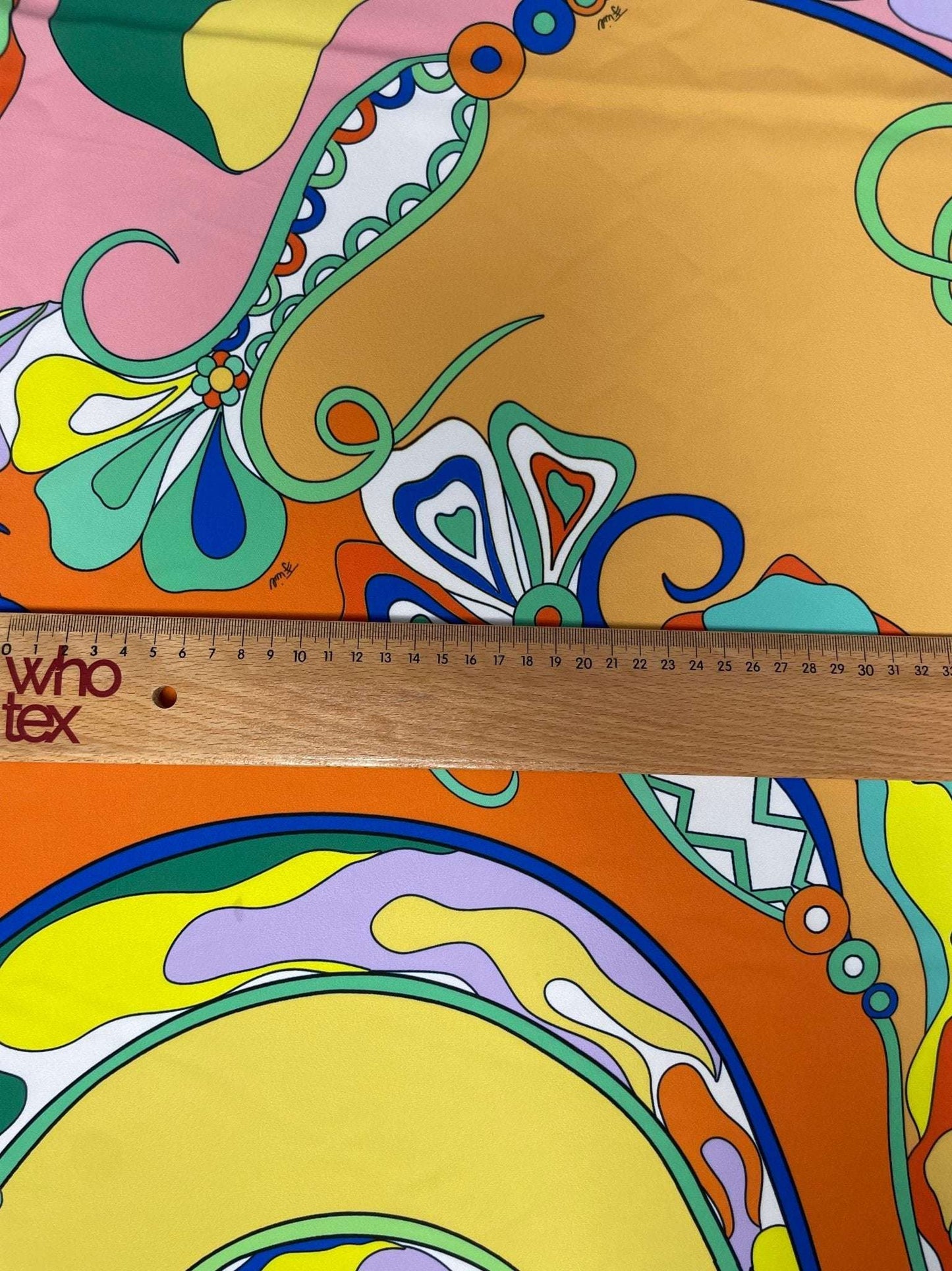 Vibrant Psychedelic Pattern Fabric by Metre