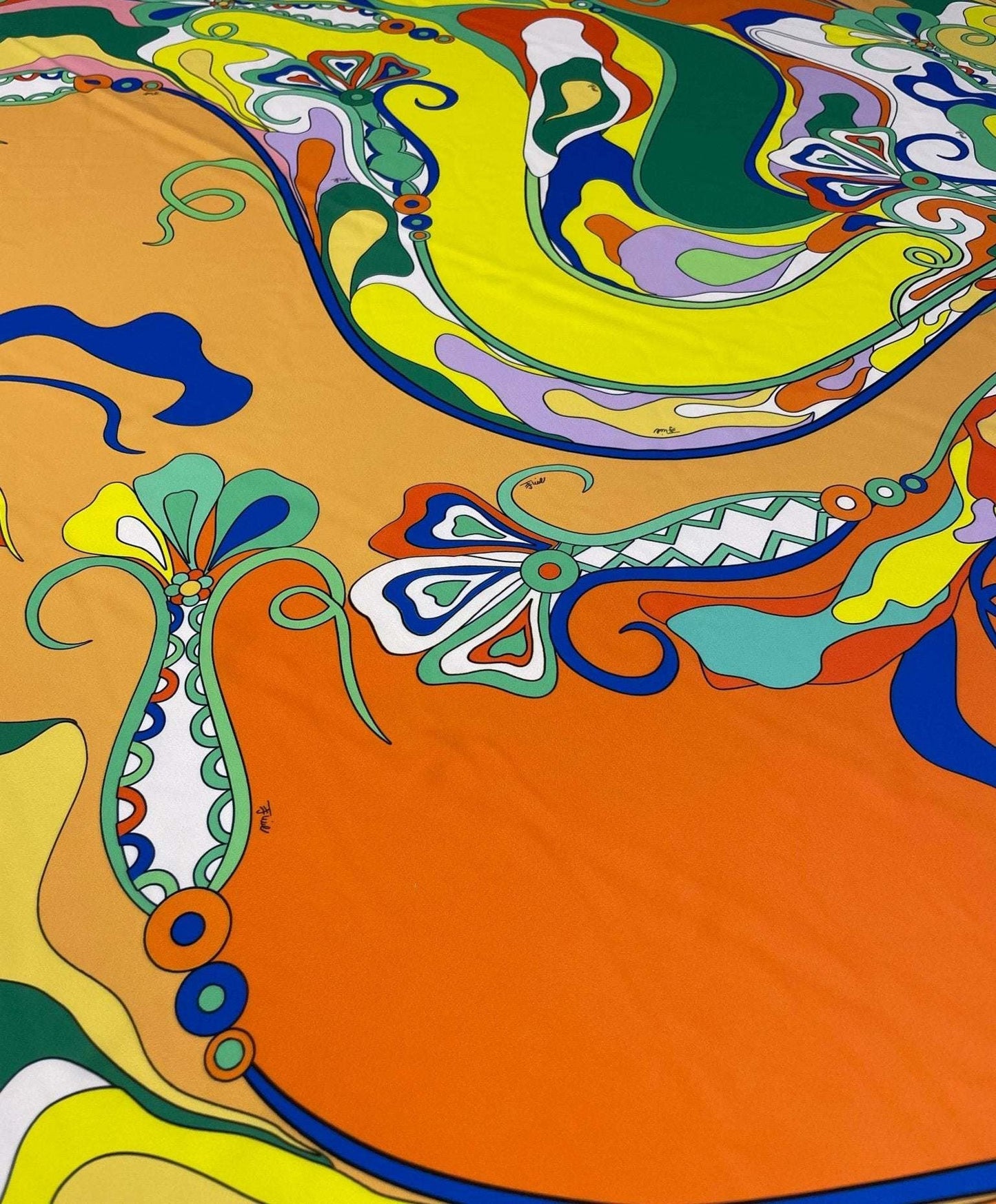 Vibrant Psychedelic Pattern Fabric by Metre