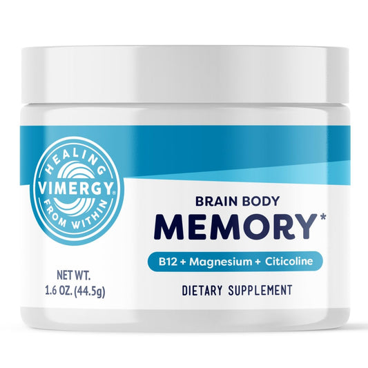 Vimergy Brain Body Memory* – 5 Memory Types & 10 Benefits | Fast-Absorbing, 3-Ingredient Formula | Non-GMO & Gluten Free | 1 Scoop for Ages 18+