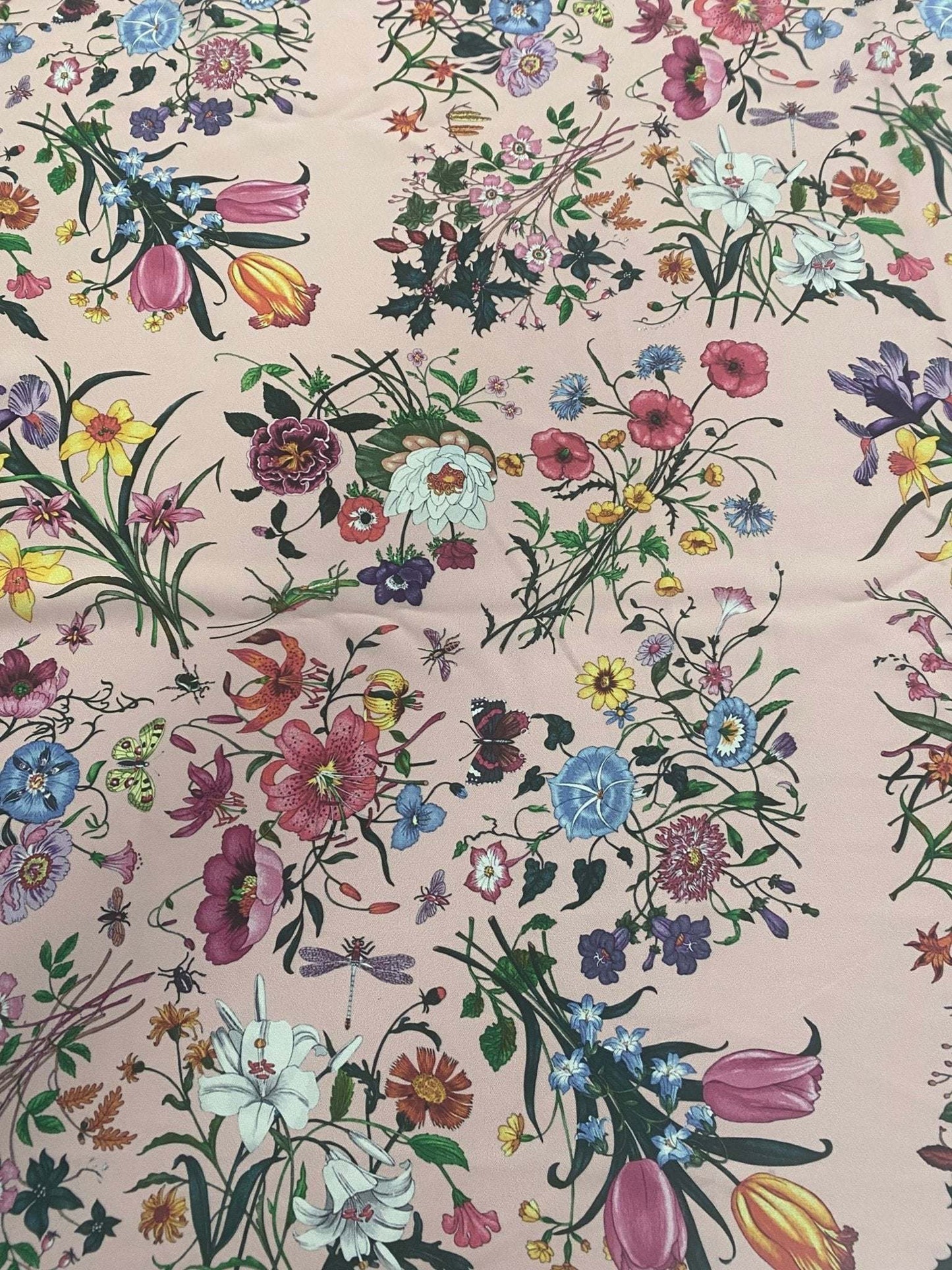 Vintage Botanical Floral Print Fabric by Metre
