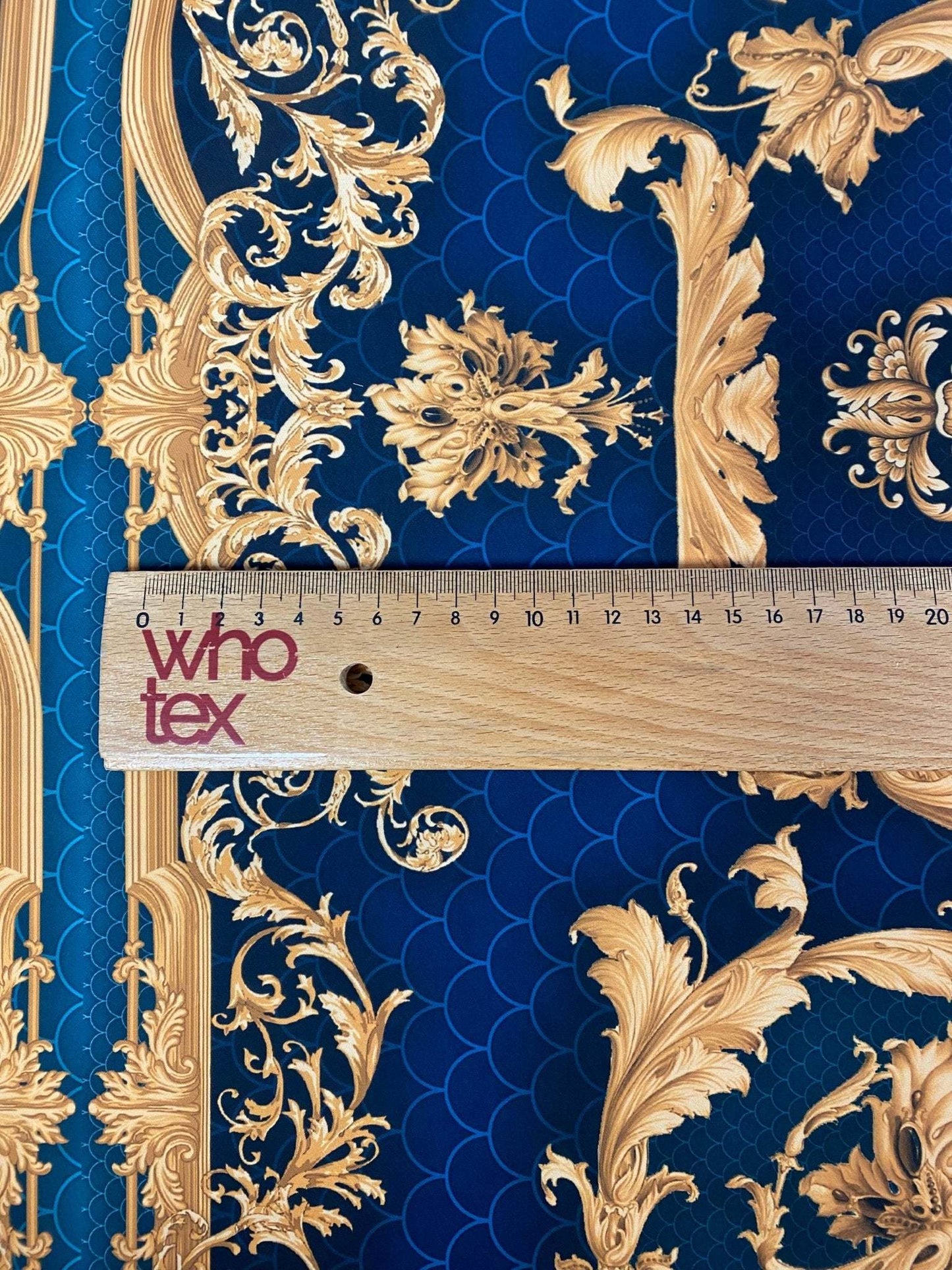 Vintage Peacock Pattern Fabric By Metre