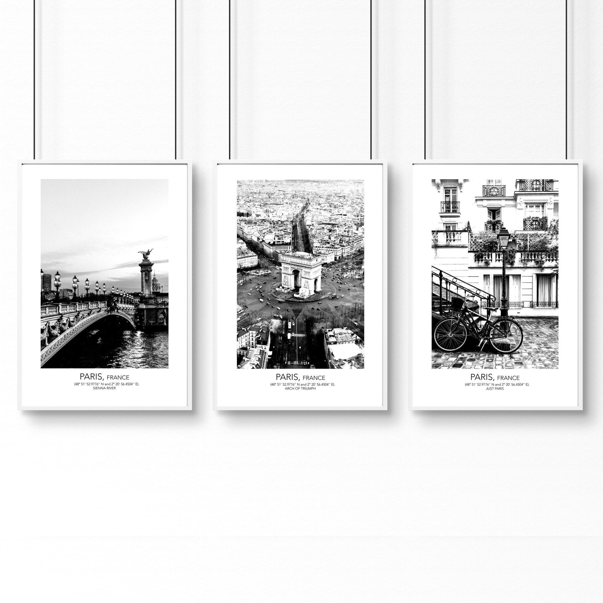 Vintage posters travel | set of 3 Paris wall art prints