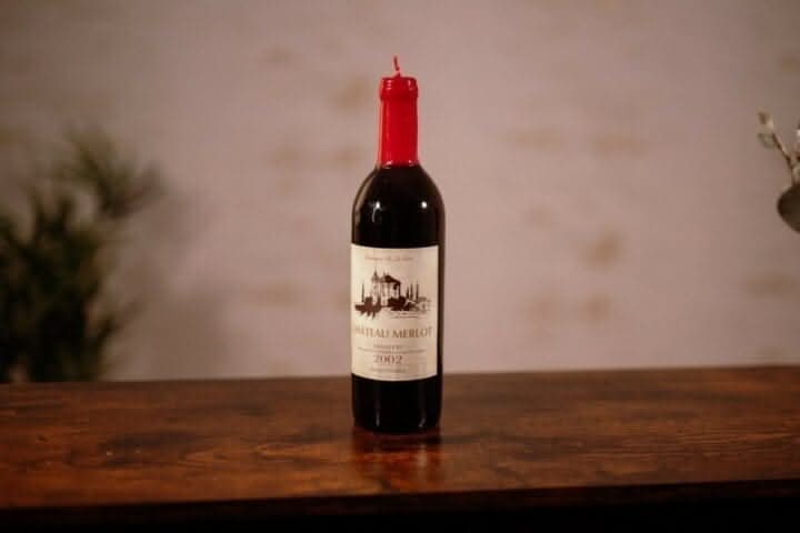 Red Wine Bottle Shaped Candle