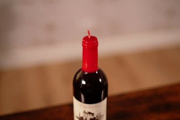 Red Wine Bottle Shaped Candle