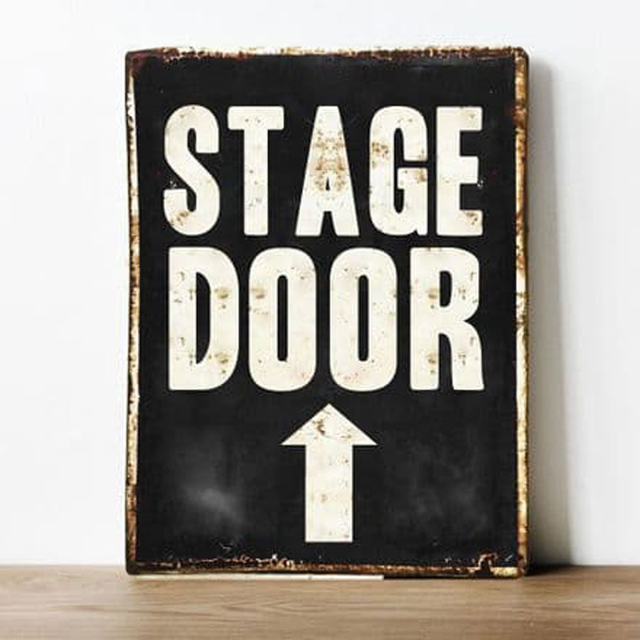 Metal Vintage Effect Theatre Stage Door Sign