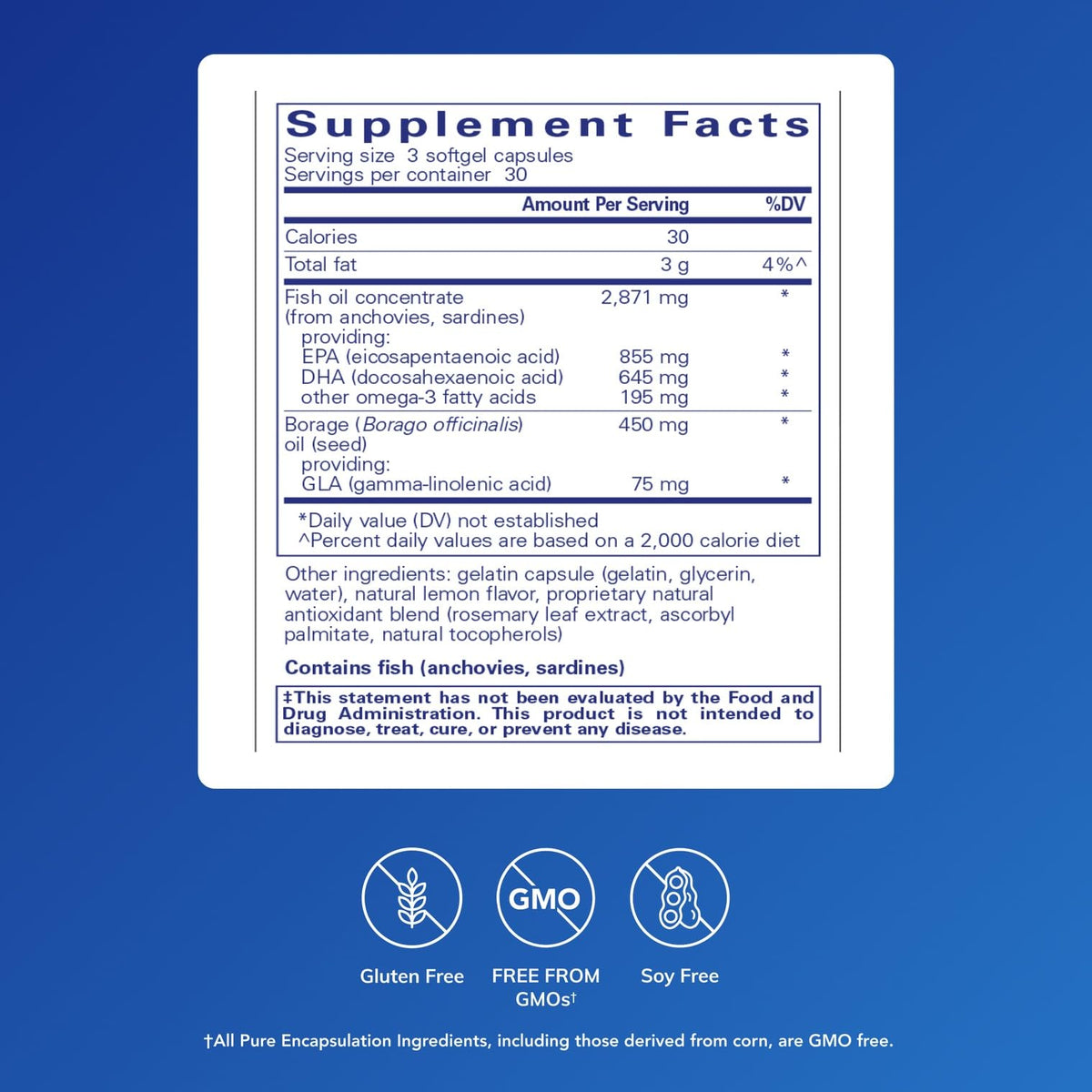 Pure Encapsulations VisionPro EPA/DHA/GLA | Tear Film Support & Eye Moisture | 90 Softgel Capsules
