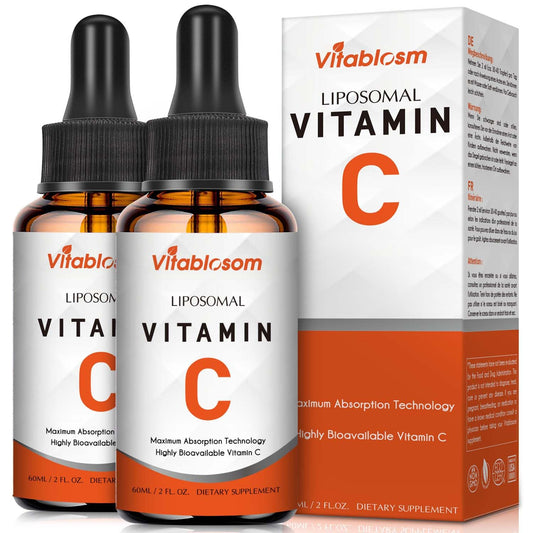 Vitablosom Liposomal Vitamin C 2000mg Liquid - High Absorption Immune Support - 60ML (2 Bottles)
