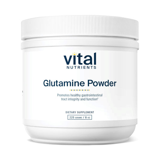 Vital Nutrients Glutamine Powder – GI Support, Gluten Free & Non-GMO (225 g / 8 oz)