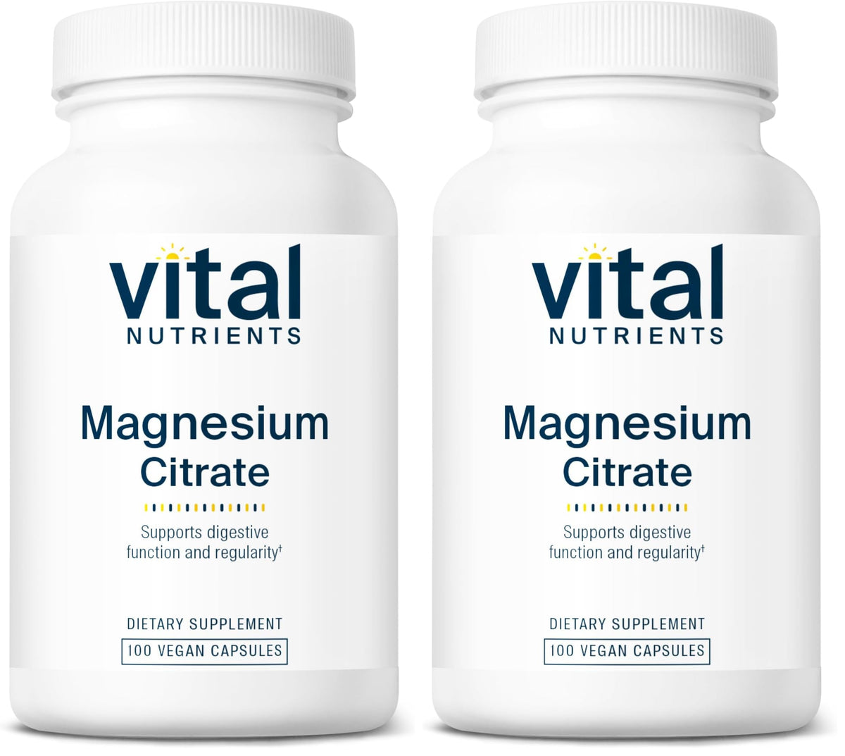 Vital Nutrients Magnesium Citrate 150mg | Sleep, Relaxation & Muscle Support | Vegan, Gluten-Free | 200 Capsules (Pack of 2)