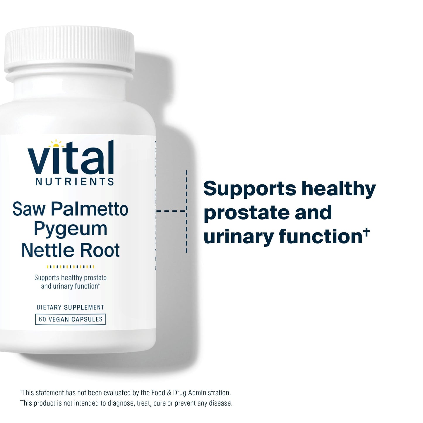 Vital Nutrients Saw Palmetto with Pygeum & Nettle Root – Vegan Prostate Support, 120 Capsules
