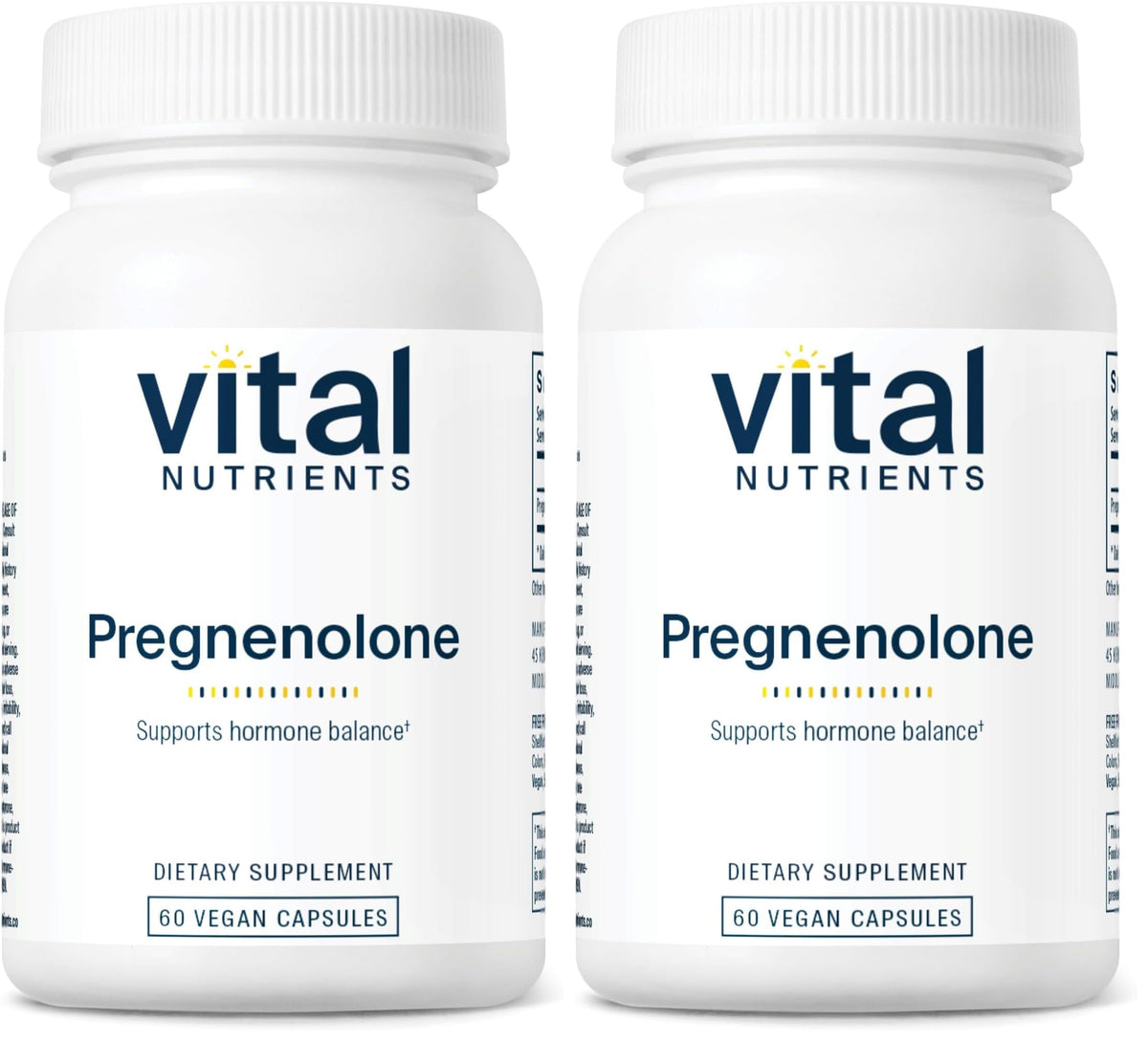 Vital Nutrients Pregnenolone 10 mg – Mood, Memory & Immune Support (60 Veg Caps x2)