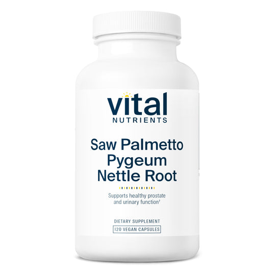 Vital Nutrients Saw Palmetto with Pygeum & Nettle Root – Vegan Prostate Support, 120 Capsules