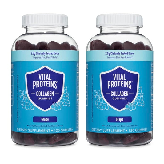 Vital Proteins Collagen Gummies – 2.5g VERISOL, 120ct x 2, Grape