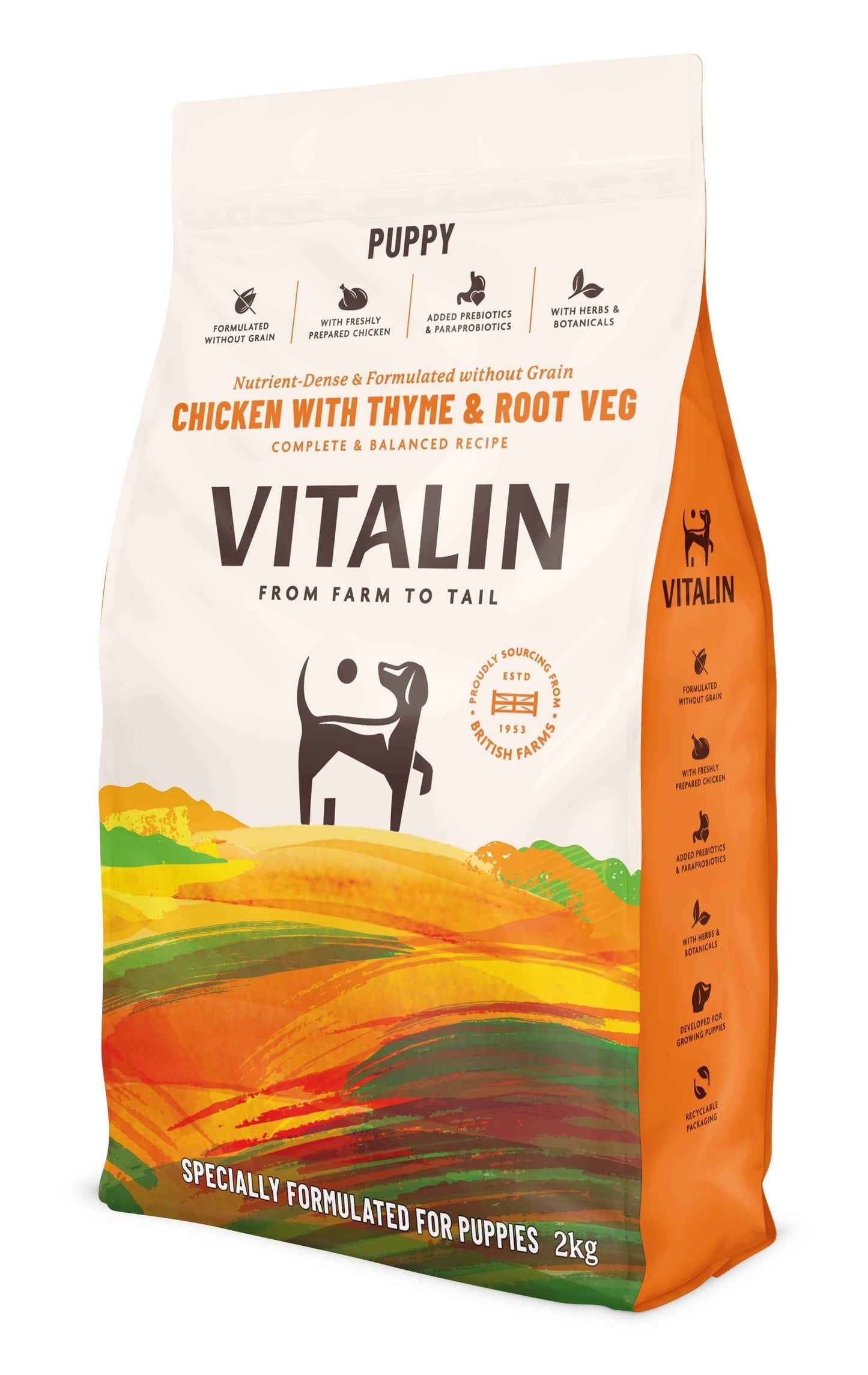 Vitalin Puppy Chicken Thyme Veg 8kg