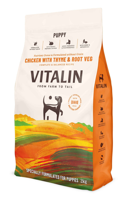 Vitalin Puppy Chicken Thyme Veg 8kg