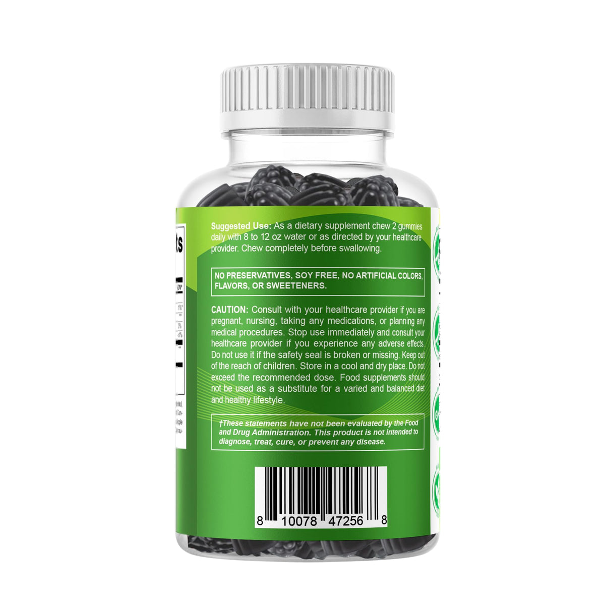 Vitamatic Sugar Free Moringa Gummies – 10,000 mg Equivalent per Serving (50:1 Extract) – 60 Vegan Gummies (Pack of 2)