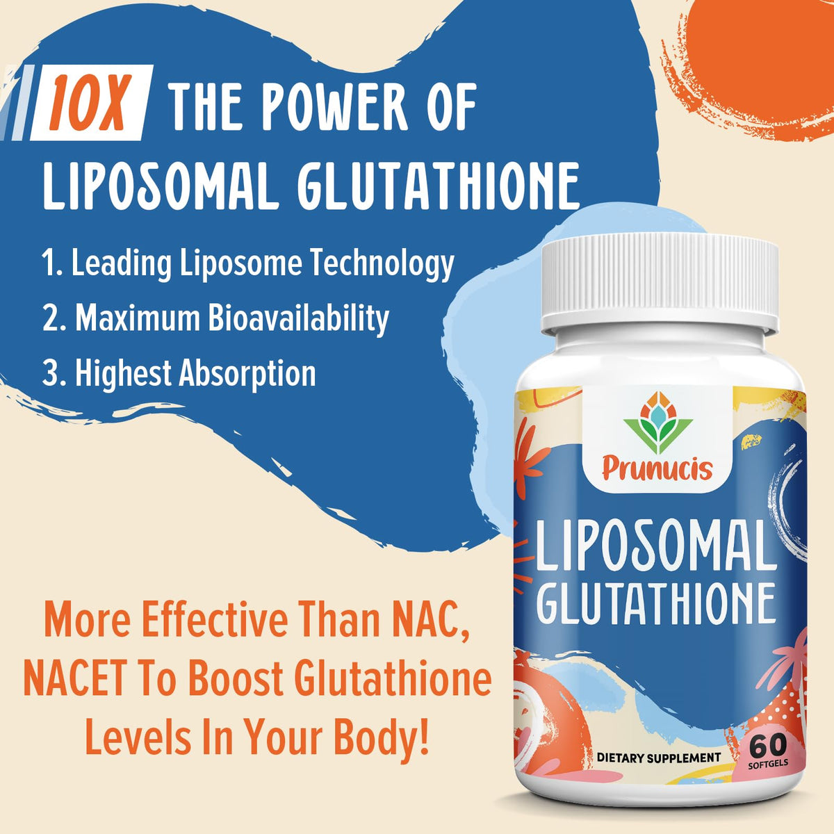 2400MG Liposomal Glutathione with Vitamin C, Milk Thistle & Alpha-Lipoic Acid - 120 Softgels