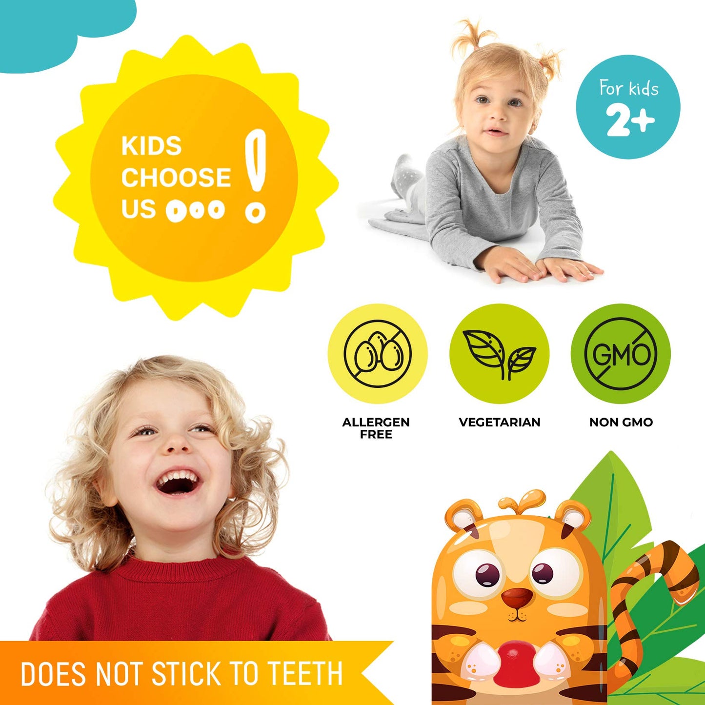 Vitamin D3 Gummies 2000 IU for Kids & Adults | High-Absorption Vegetarian D3 (60 Count)