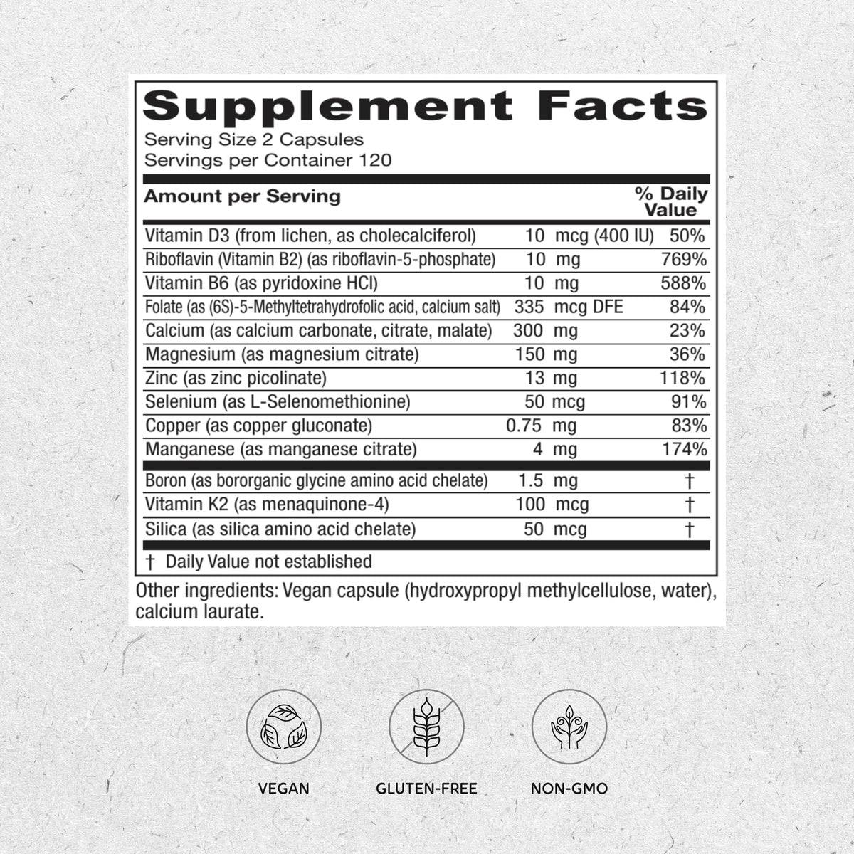 Vitanica OsteoBlend – Bone Support for Vegans | 240 Capsules
