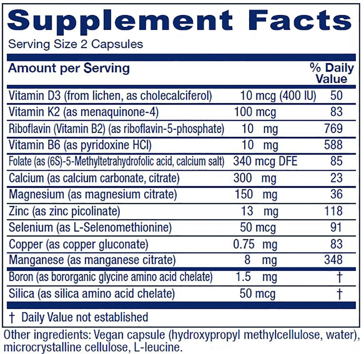 Vitanica OsteoBlend Bone Support – Vegan, 240 Capsules