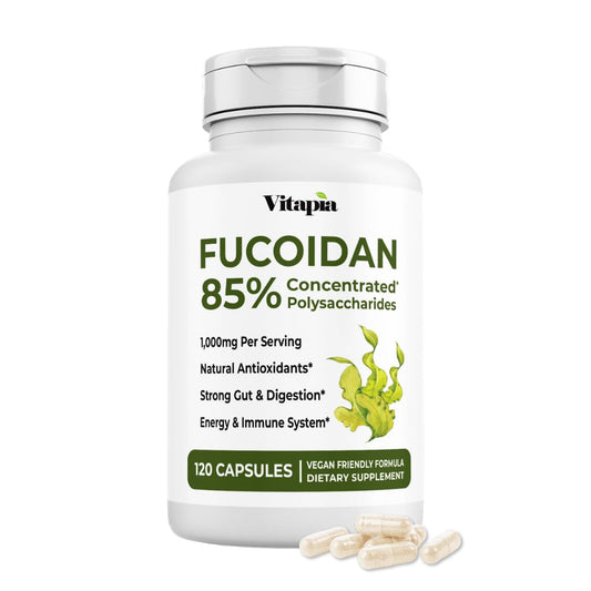 Vitapia Fucoidan 85% - 1000mg Per Serving | 120 Veggie Capsules | Immune & Digestive Support