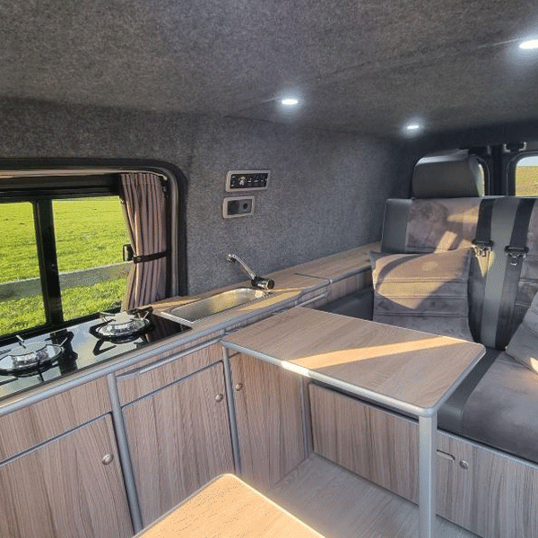 For Fiat Scudo Premium Window Curtains - Black/Grey - CREATE YOUR OWN BUNDLE! | Van-X