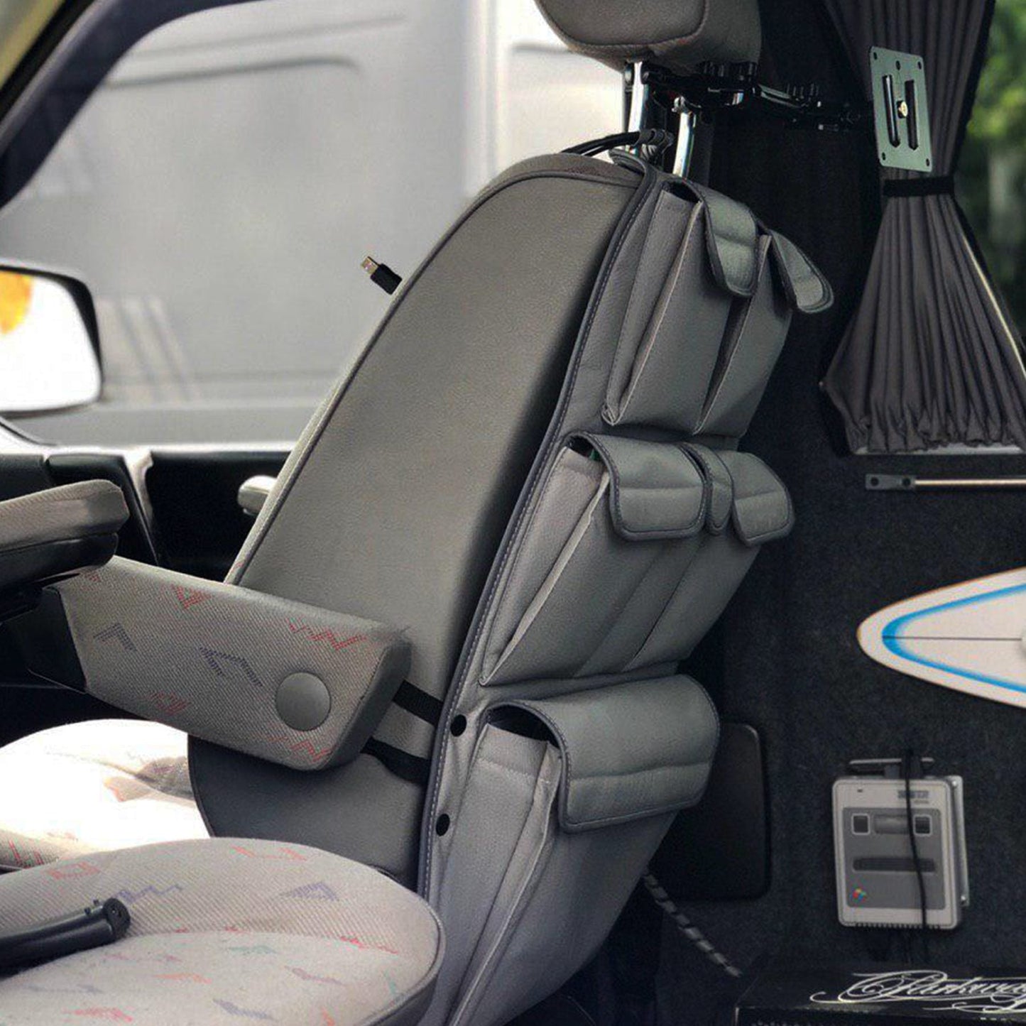 For VW T4 Transporter Campervan Leatherette Captain’s Back Seat Organiser | Van-X
