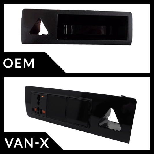 For VW T5 & T5.1 Transporter Gloss Black Hazard Warning Light Switch – Painted & Ready to Fit