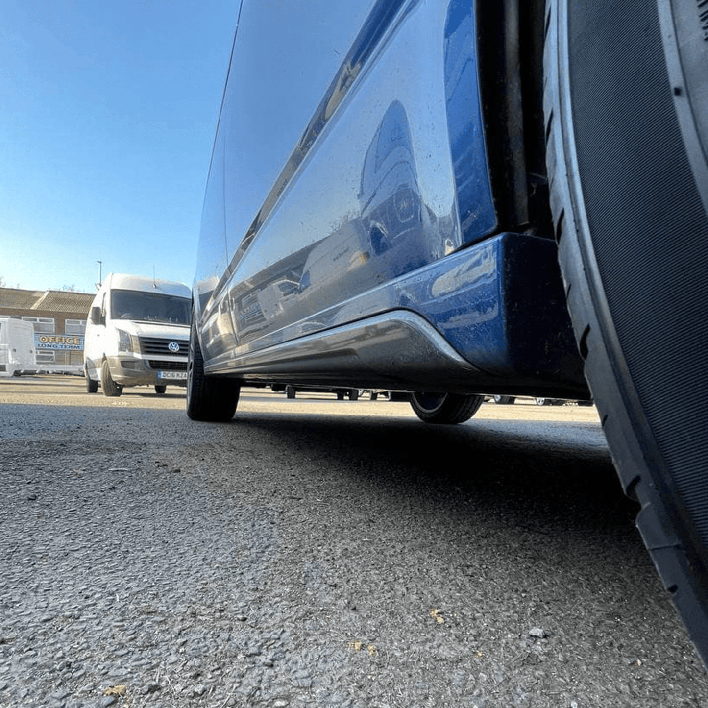 For VW T6 Transporter LWB Side Skirts Candy White Plastic Painted and Ready to Fit