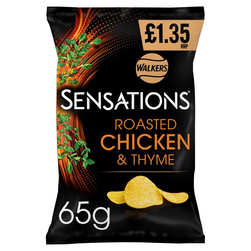 Walkers Sensations Chicken & Thyme Sharing Crisps 65g (Box of 18)