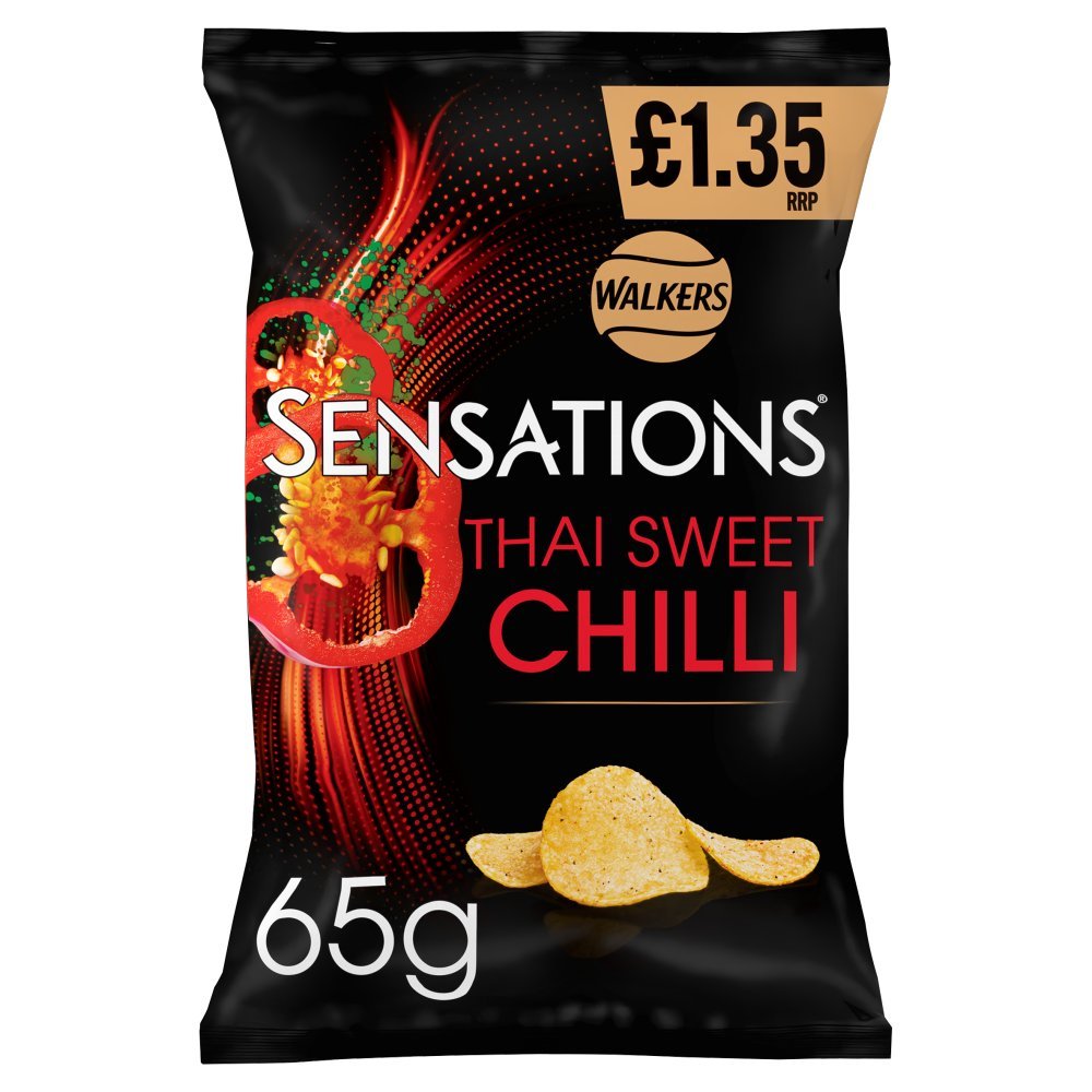 Walkers Sensations Thai Sweet Chilli Crisps 65g (Box of 18)