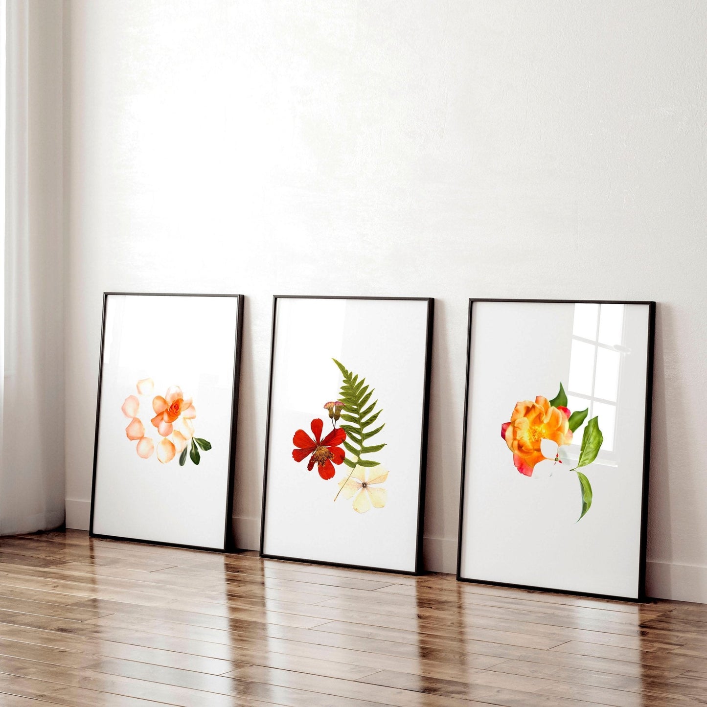 Shabby chic decor | set of 3 wall art prints for home office