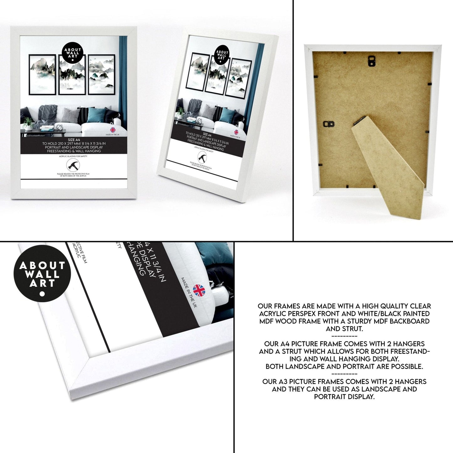 Wall Art Ideas For Living Room | Set of 3 African Wildlife Wall art Prints