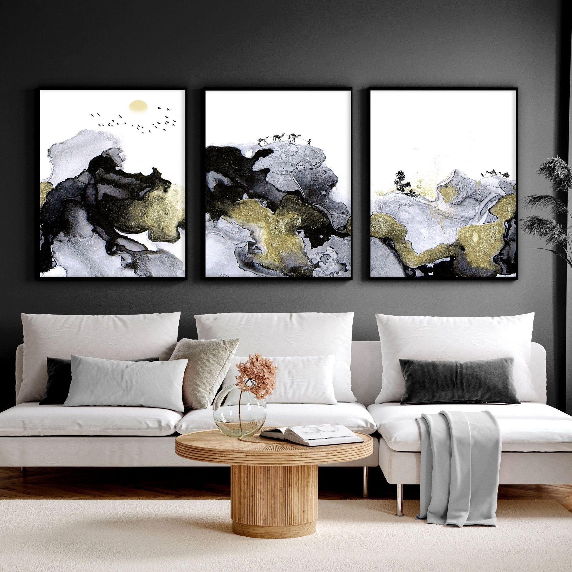 Prints For Living Room | set of 3 wall art prints