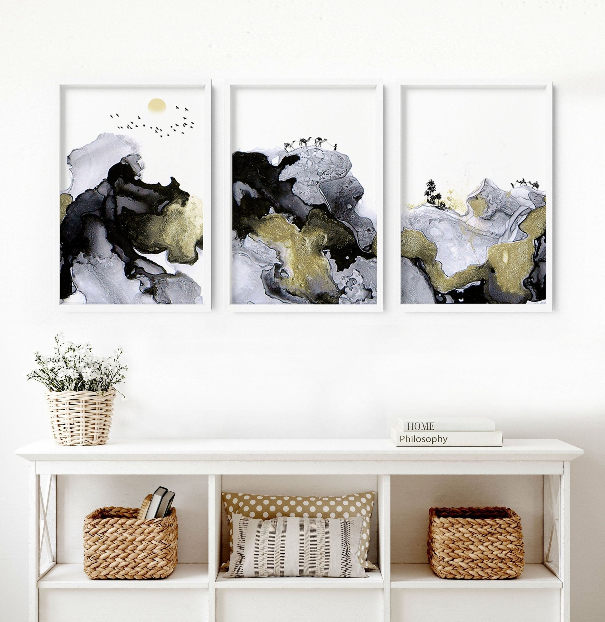 Prints For Living Room | set of 3 wall art prints