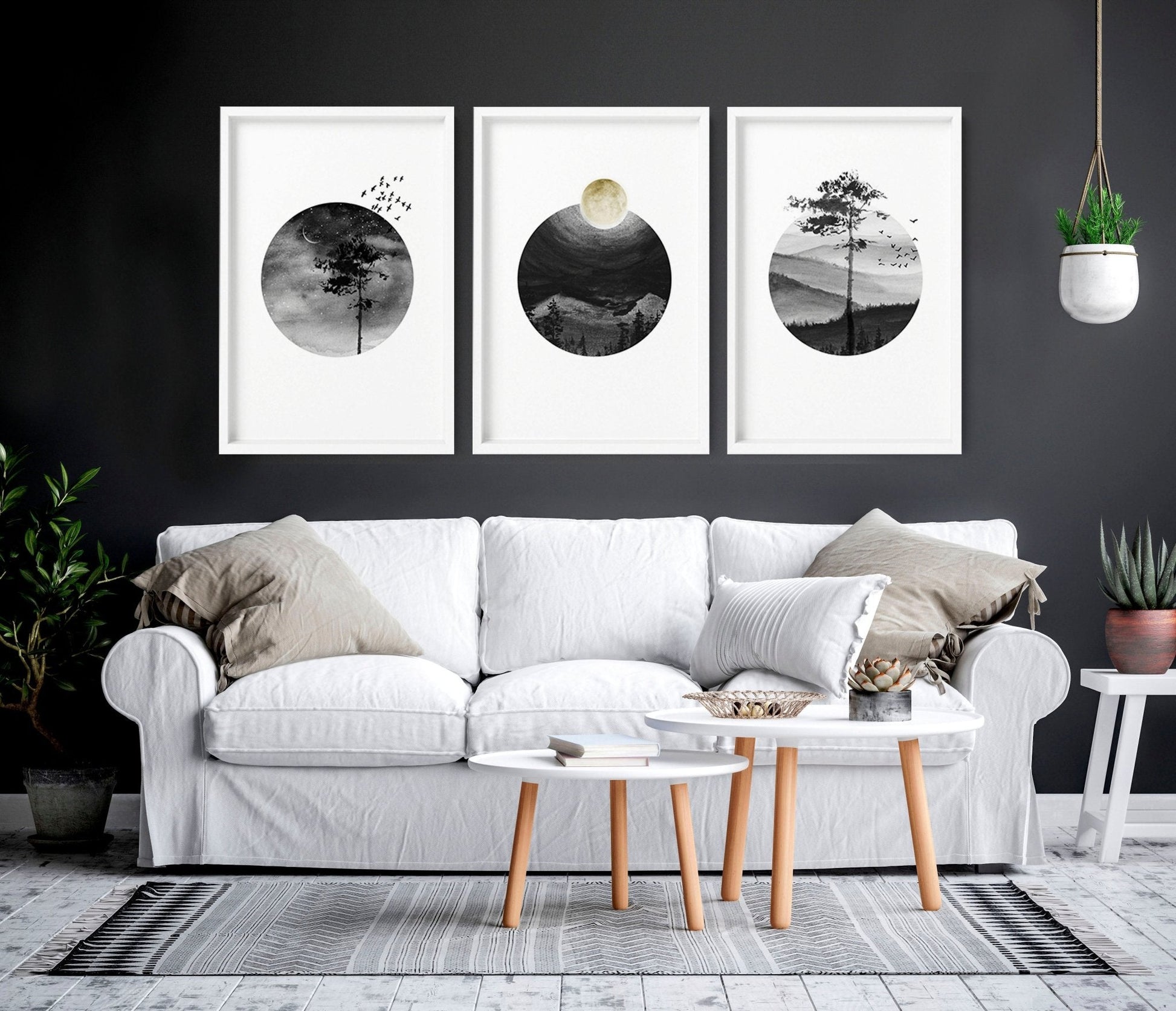 Scandi wall art | set of 3 framed wall art