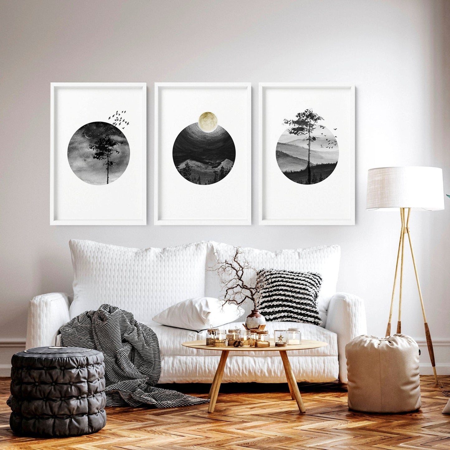 Scandi wall art | set of 3 framed wall art