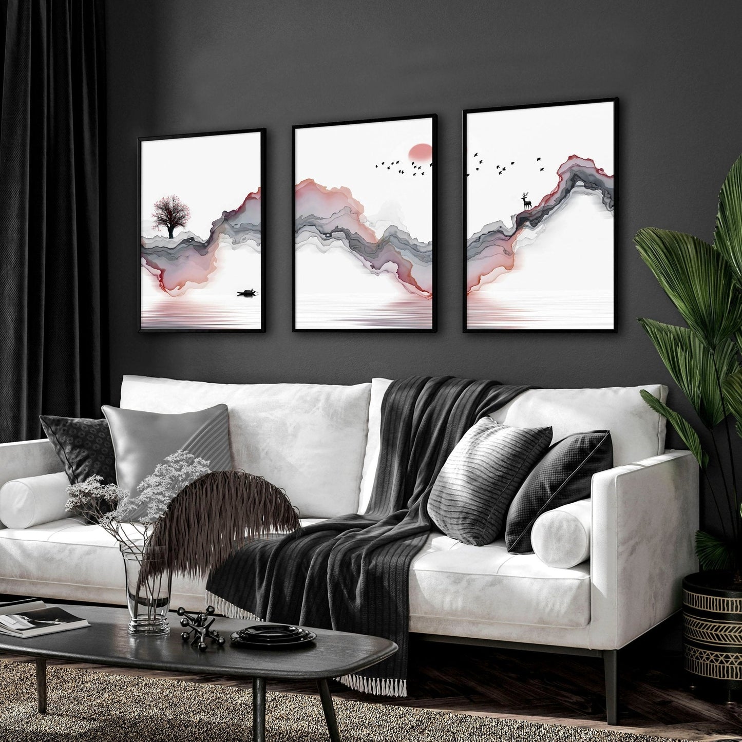 Zen room design | set of 3 wall art prints