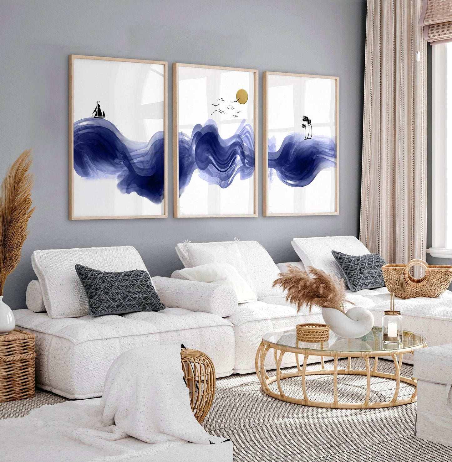 Wall decor Nautical | set of 3 unique wall art prints