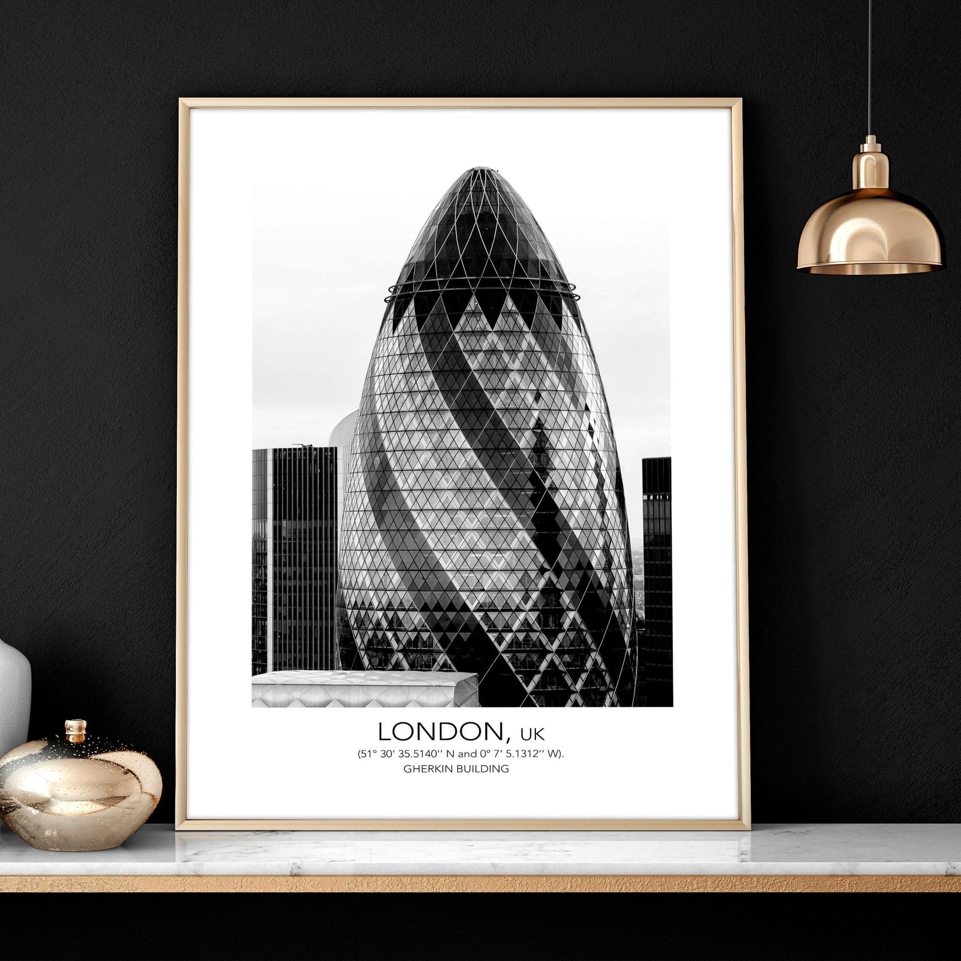 Wall pictures for living room ideas | set of 3 London wall art prints