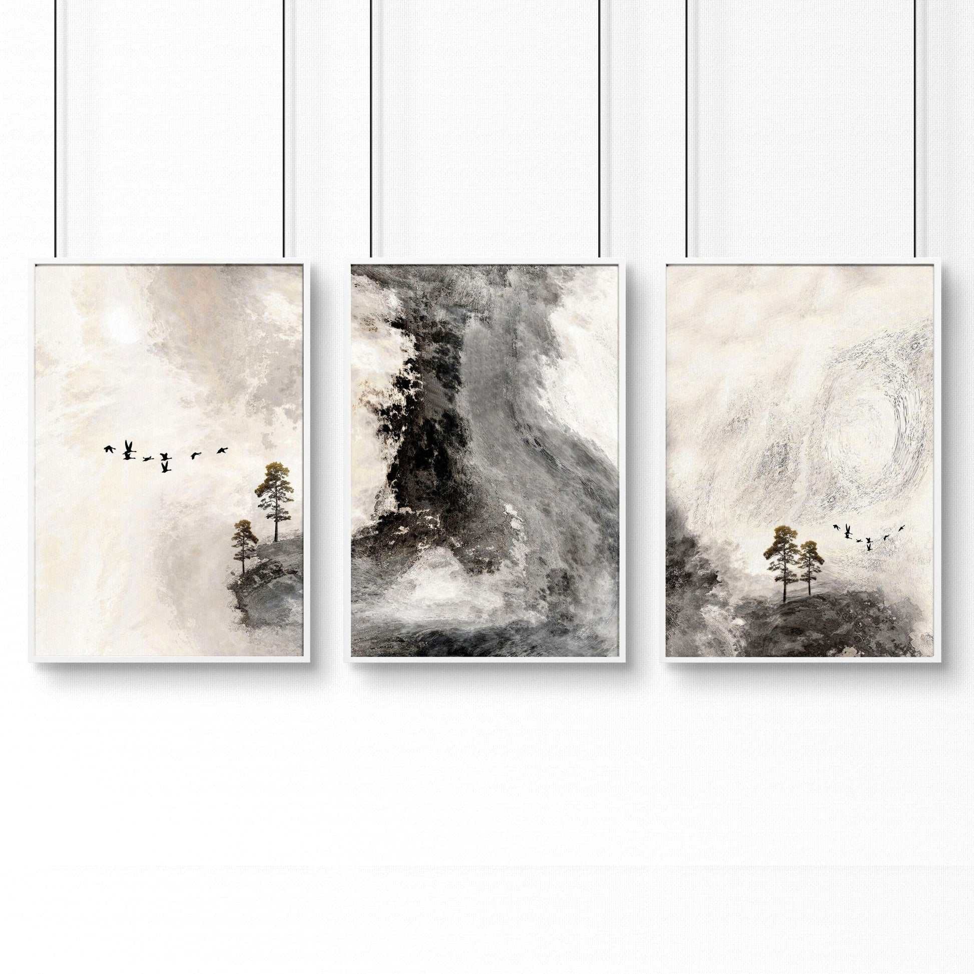 Wall picture set for office | set of 3 Scandinavian wall art prints