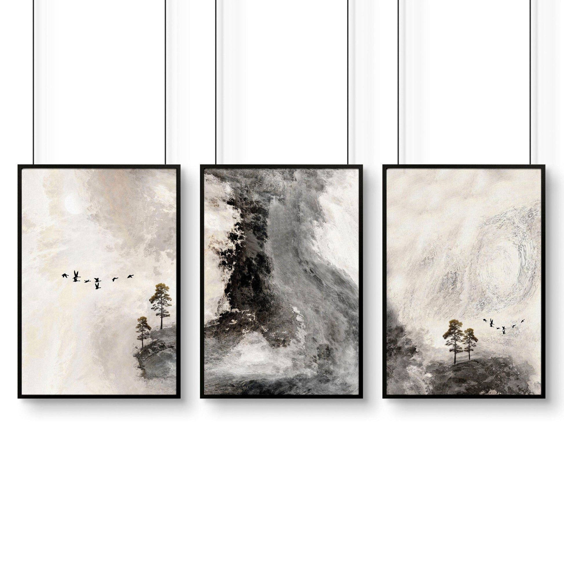 Wall picture set for office | set of 3 Scandinavian wall art prints