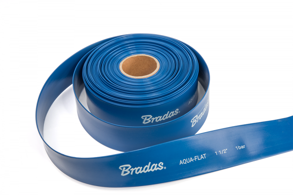 LayFlat 1" / 25mm x 10metres Water Discharge Aqua Hose Pipe Pump Irrigation with Free Secure Hose Clip