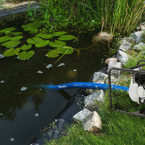LayFlat 1" / 25mm x 20metres Water Discharge Aqua Hose Pipe Pump Irrigation with Free Secure Hose Clip