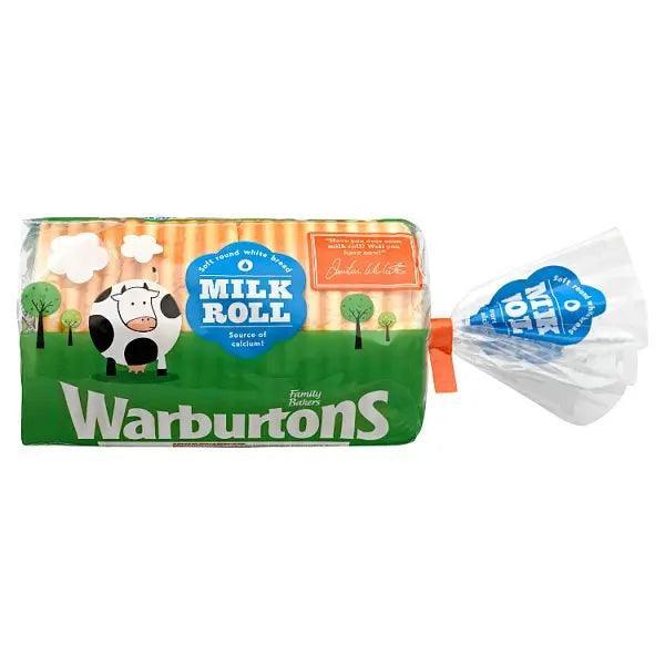 Warburtons Soft Round White Bread Milk Roll 400g