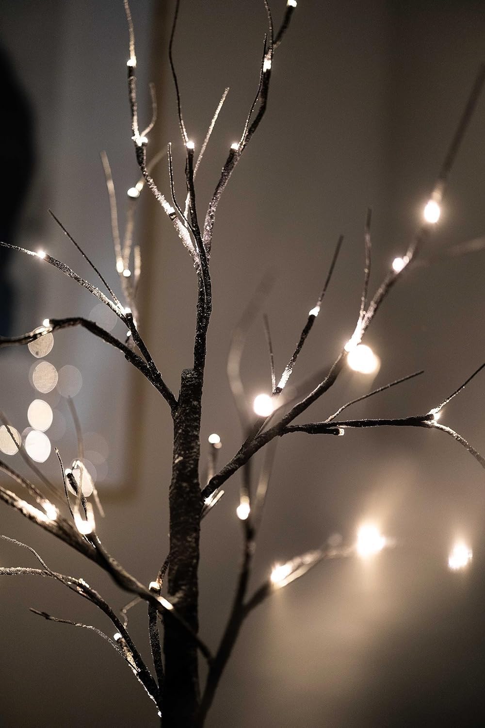 4ft Christmas Twig Tree with Warm White LED Lights 120cm