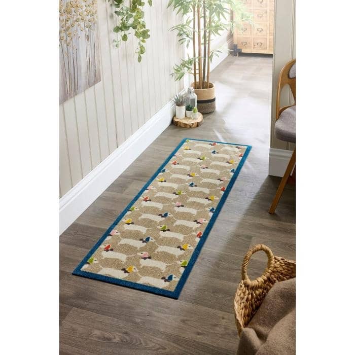 Dog Themed Washable Mat and Runner