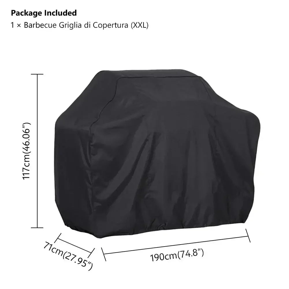 Waterproof BBQ Grill Cover – Anti-Dust, Rain & UV Protection for Gas, Electric & Charcoal Barbecues – Outdoor Garden BBQ Accessory